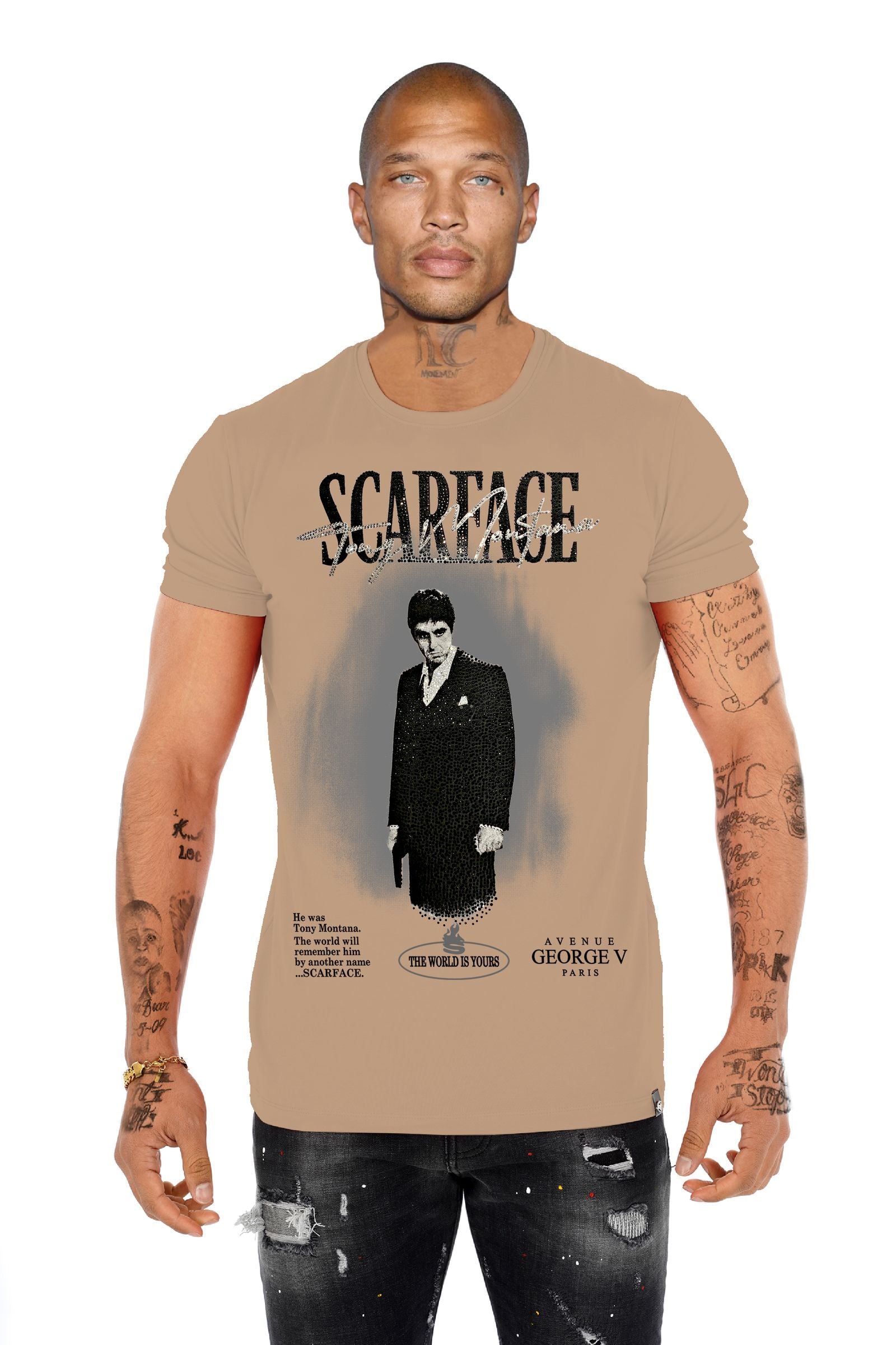 Tony Montana GV2744 Rhinestone T-Shirt