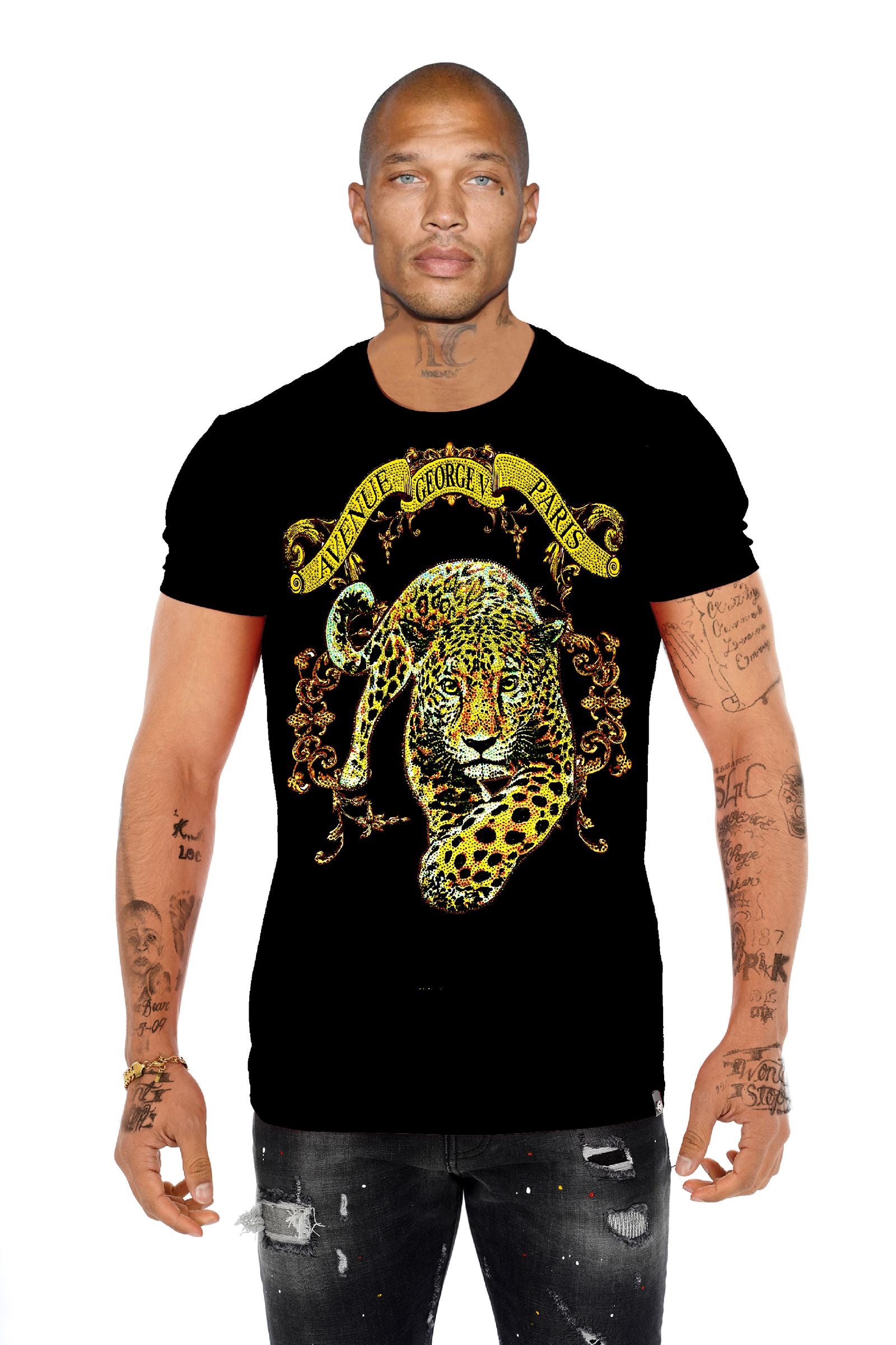 Feline GV2766 Rhinestone T-Shirt