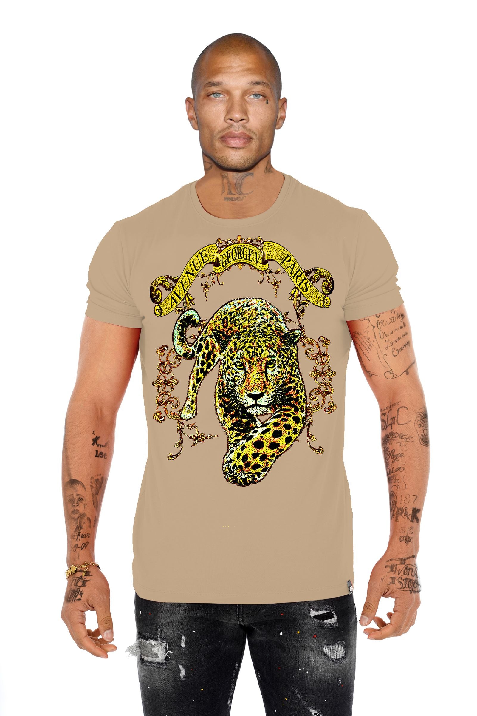 Feline GV2766 Rhinestone T-Shirt