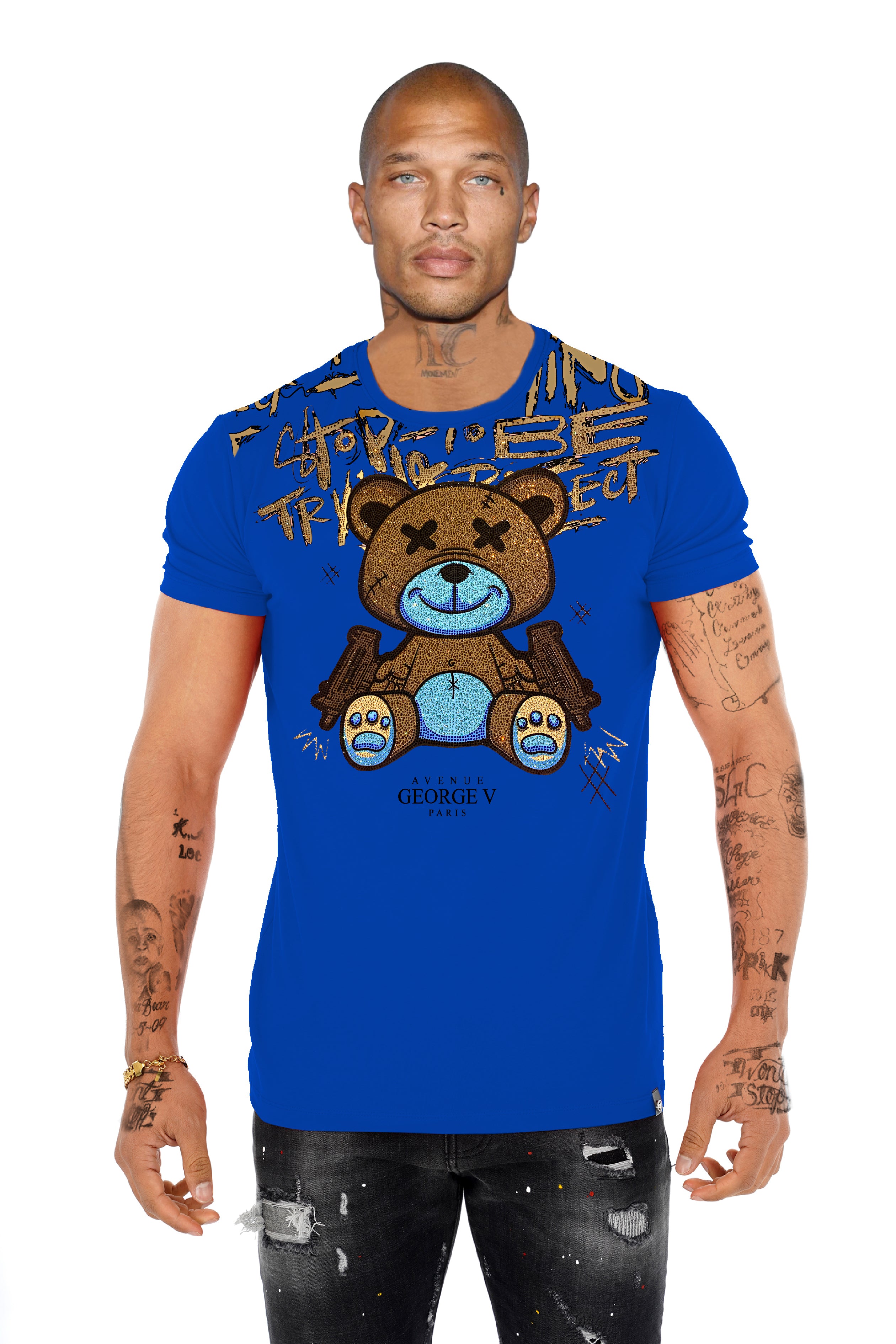 Uzi GV2704 Rhinestone T-Shirt