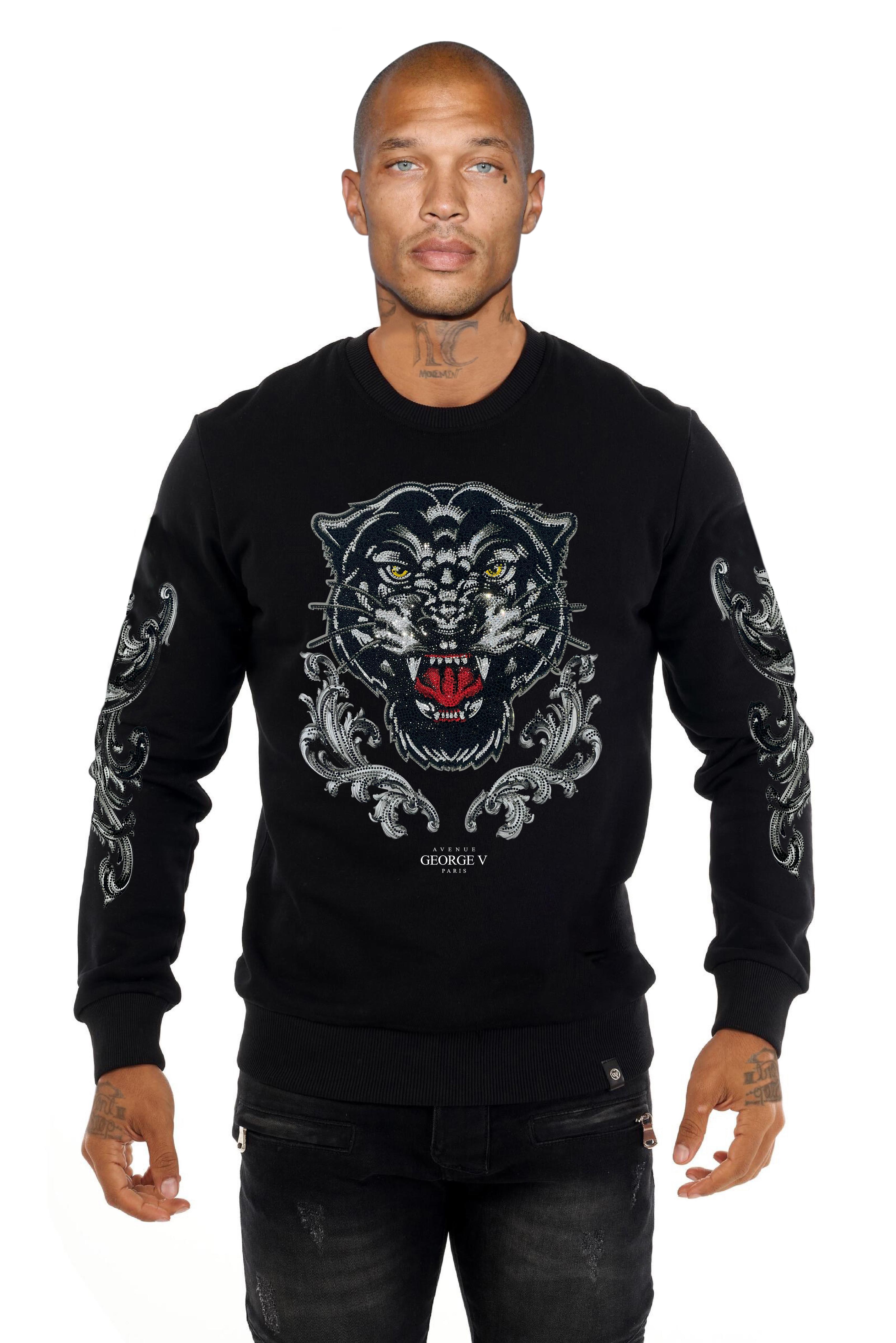 Tigra GV2801 Pullover with Rhinestone Tiger Head