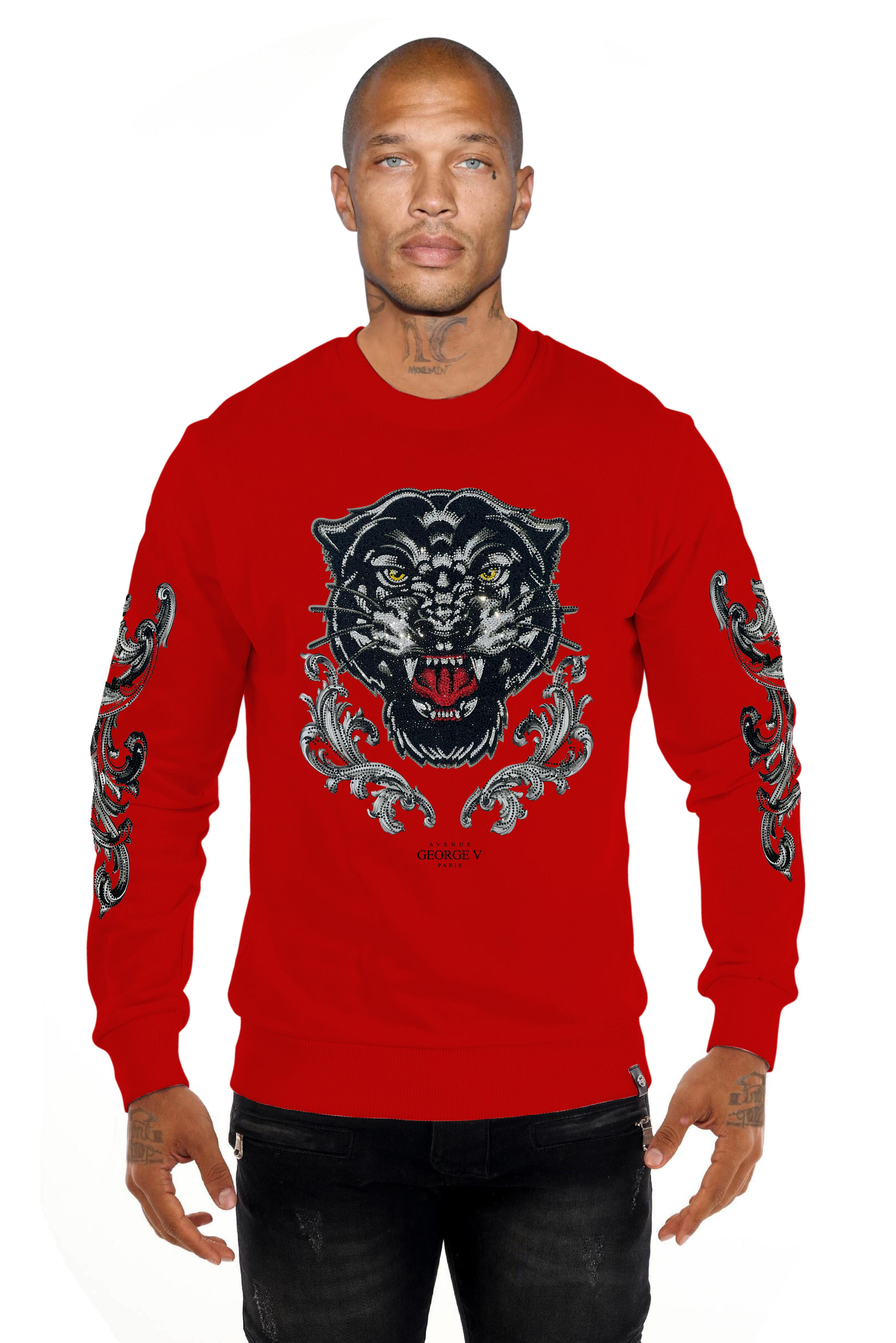 Tigra GV2801 Pullover with Rhinestone Tiger Head