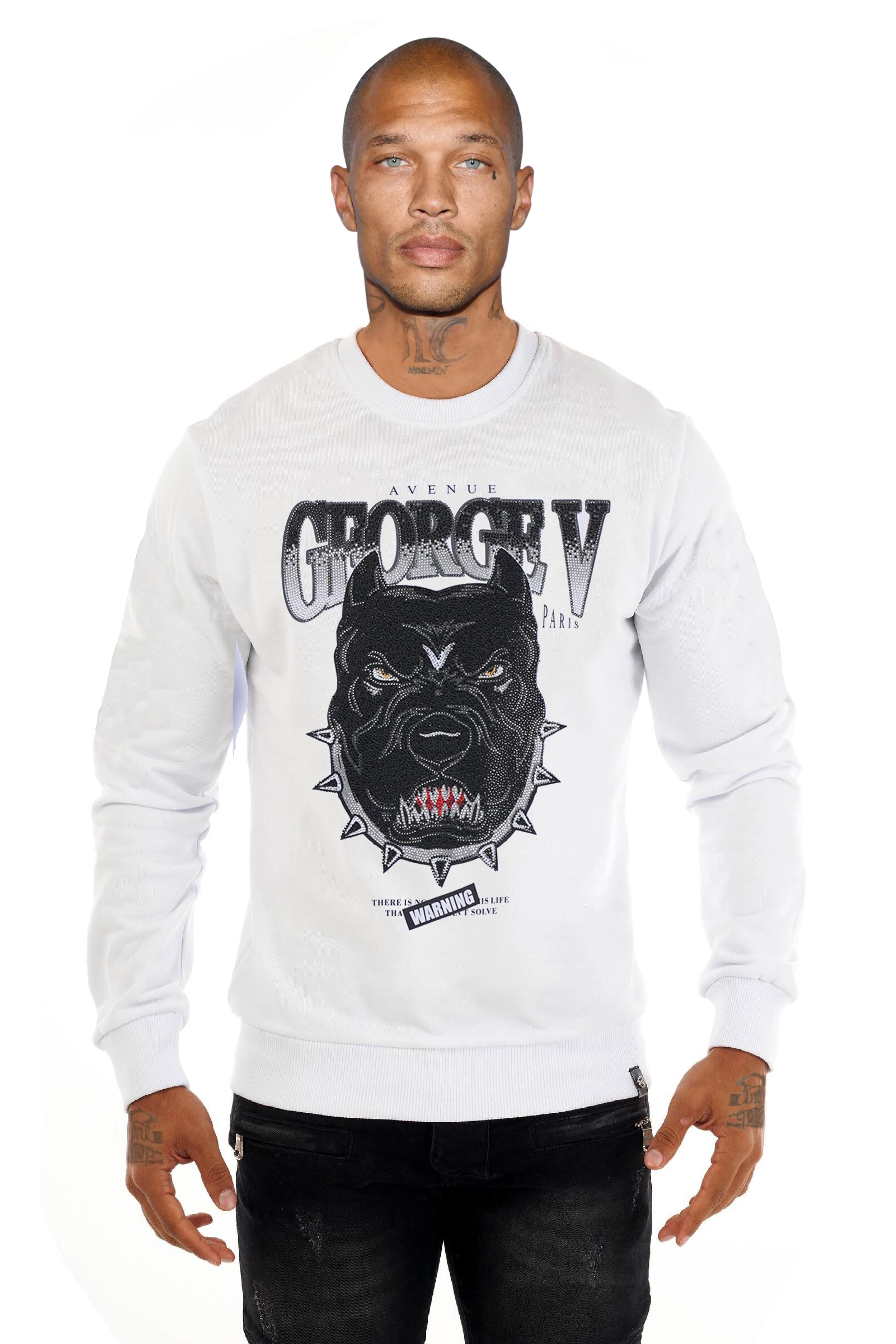 Bully GV2801 Pullover with Rhinestone Bulldog Head
